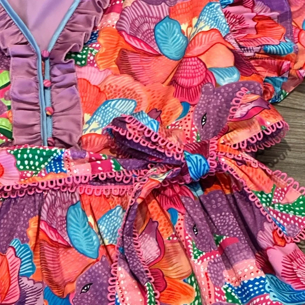 NWOT Marie by Victoria Dunn Multicolored Floral Soleil Allura Dress Size 3XL - Picture 6 of 14